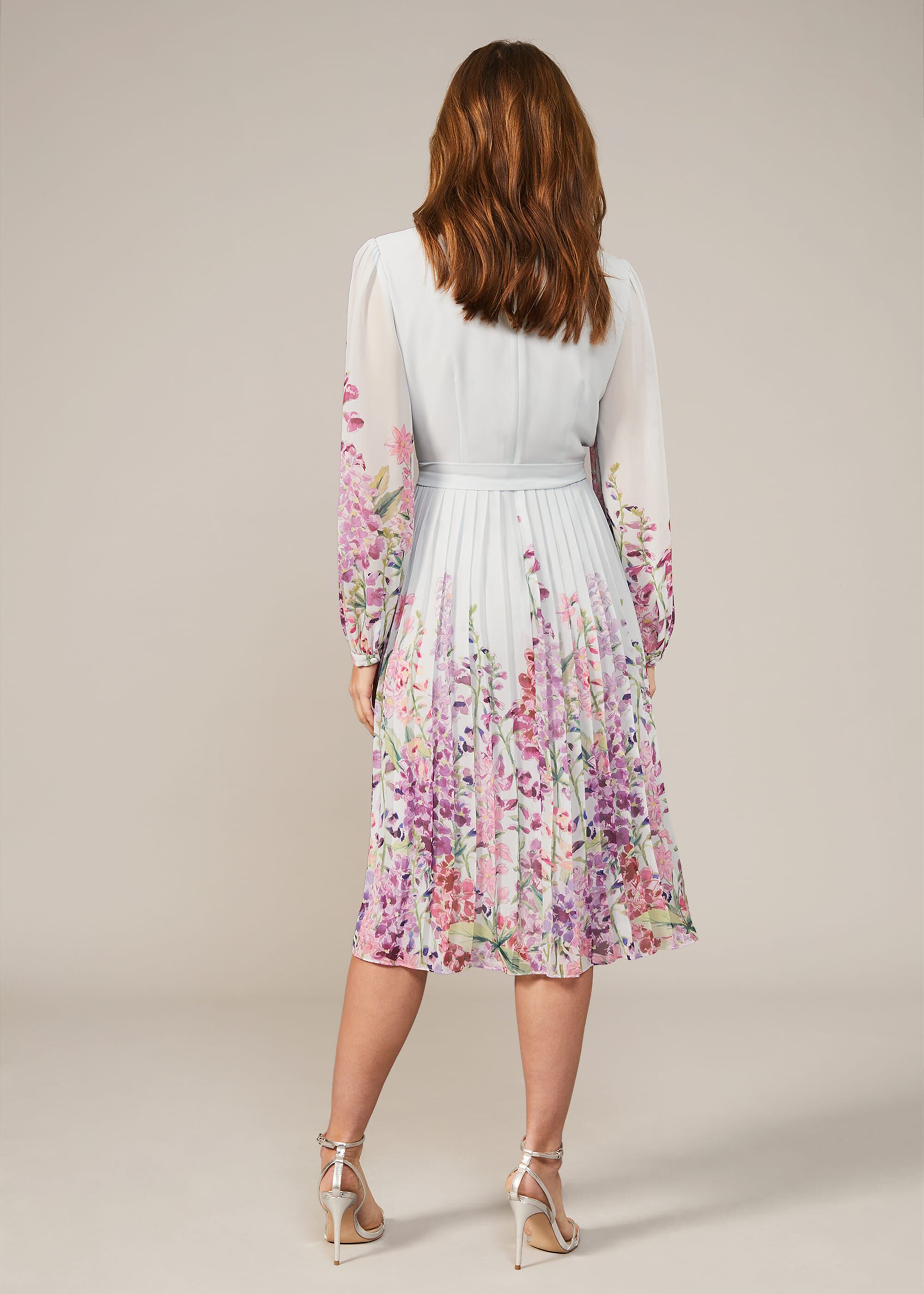 Rachie Floral Pleated Dress | Phase Eight